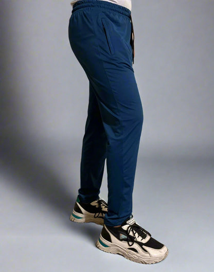 Dark Blue Imported China Stuff Trouser Perfect for Gym & Casual Wear